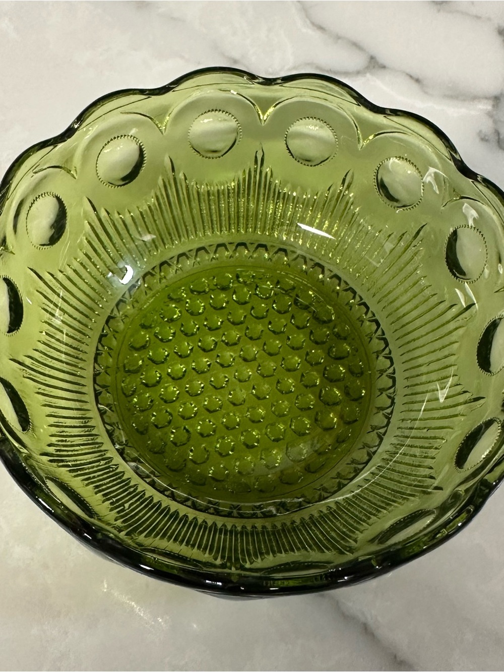 avocado green glassware collection produced by Bartlett-Collins in the mid-1960s - Picture 5 of 10